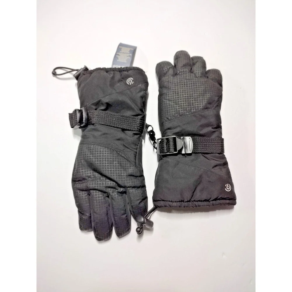 Champion Brand Black Gloves Size 4/7 Waterproof Ski Snow Cold Waether
